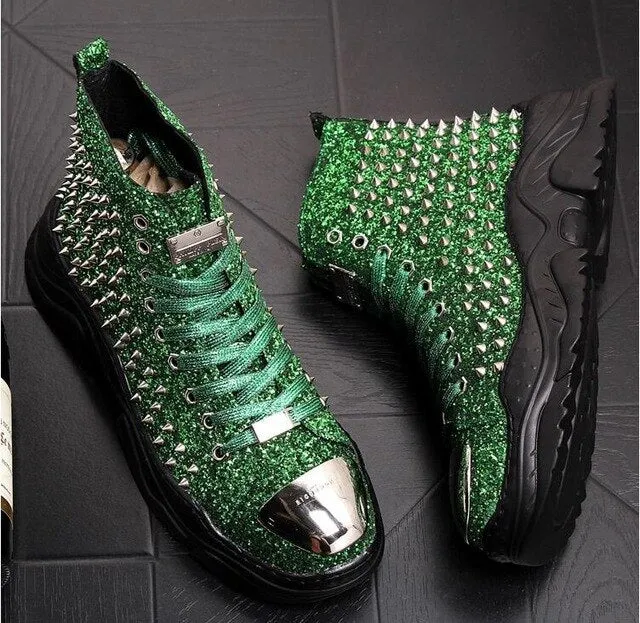 Chaussures cuir perlée luxe chic homme