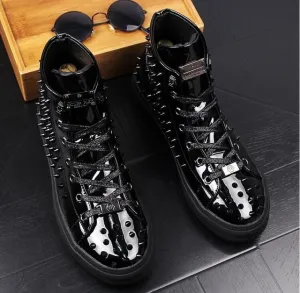 Chaussures cuir perlée luxe chic homme