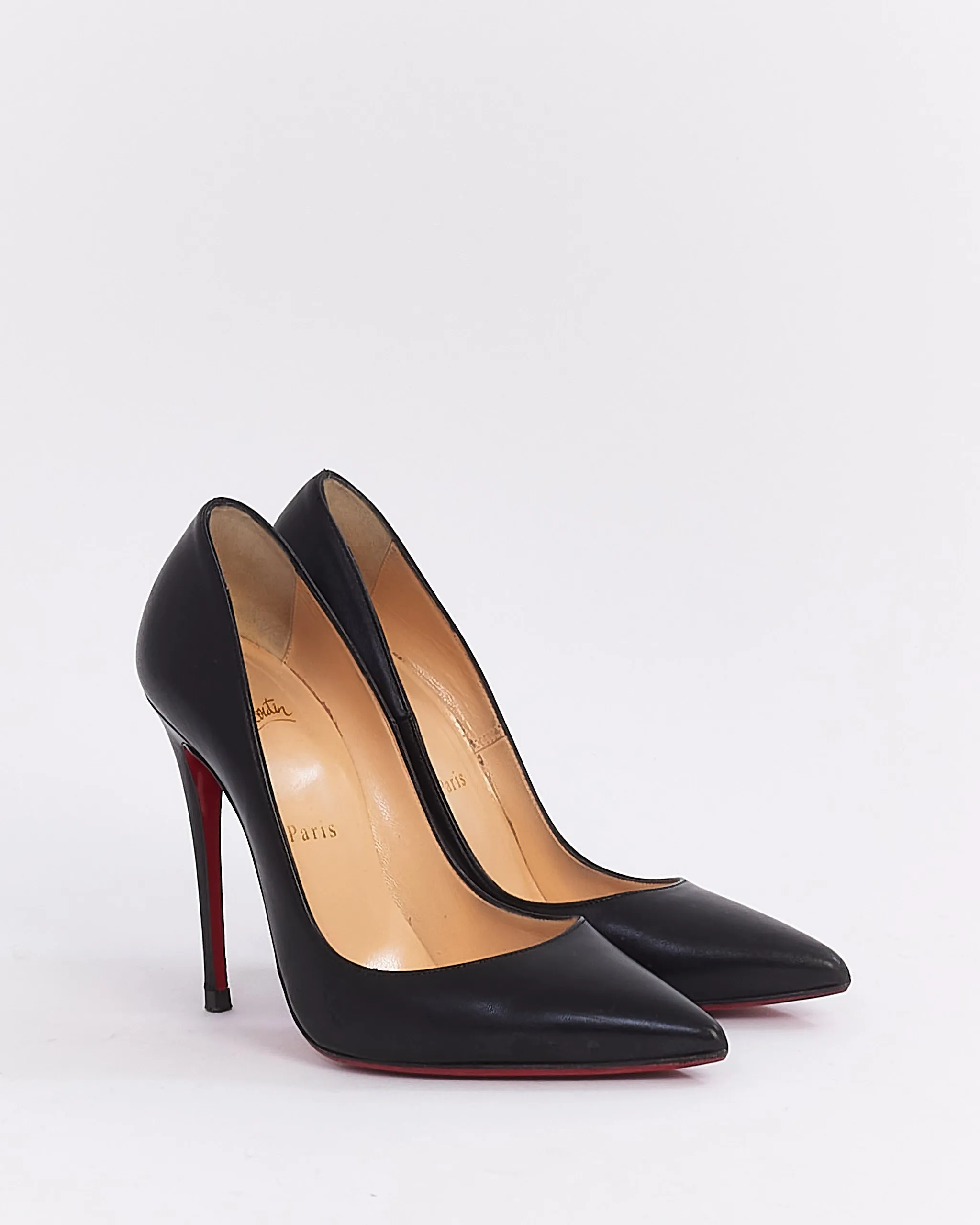 Christian Louboutin Black Leather Nappa 120mm So Kate Heels - 37.5
