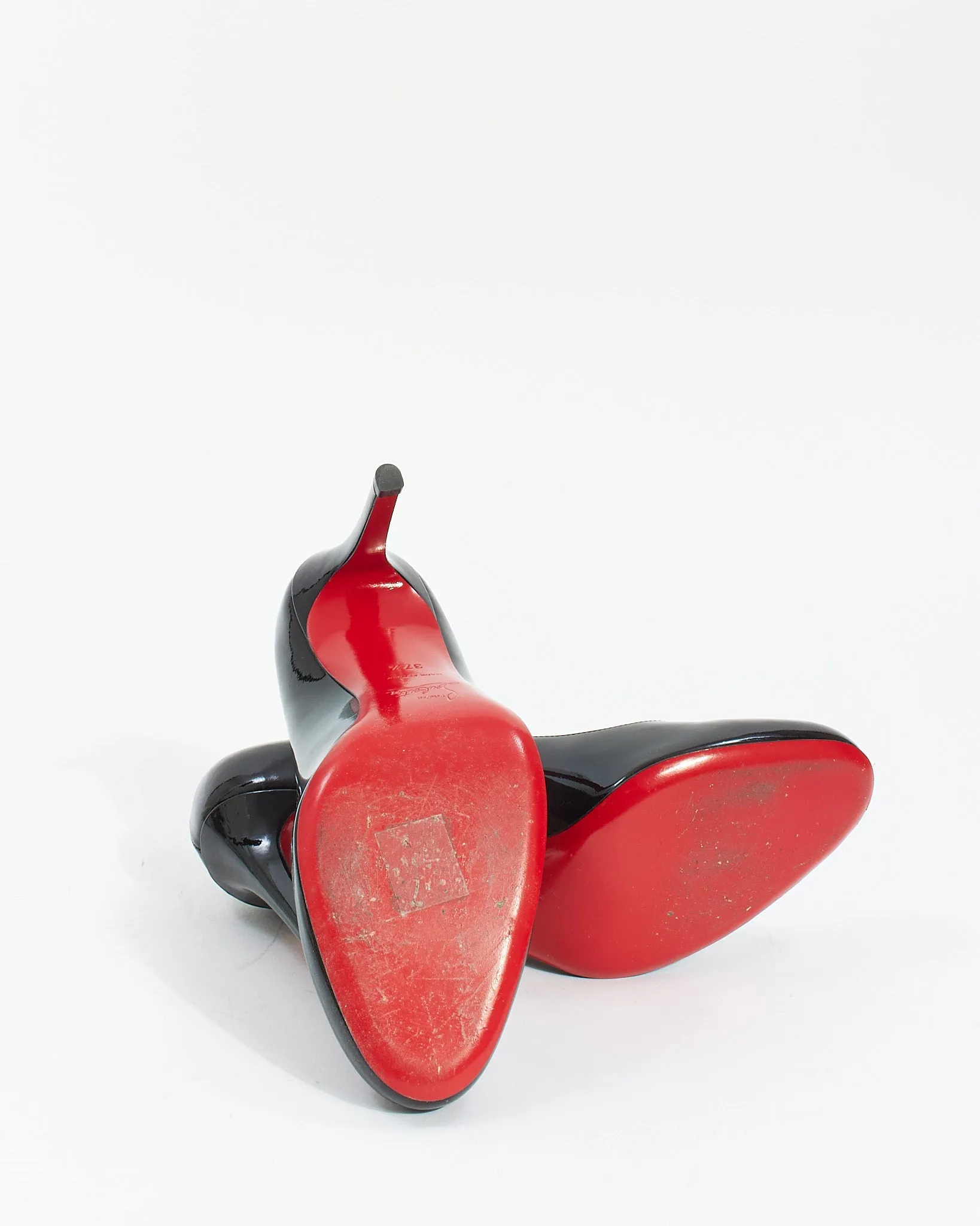 Christian Louboutin Black Patent Leather Simple Pump 100 - 37.5