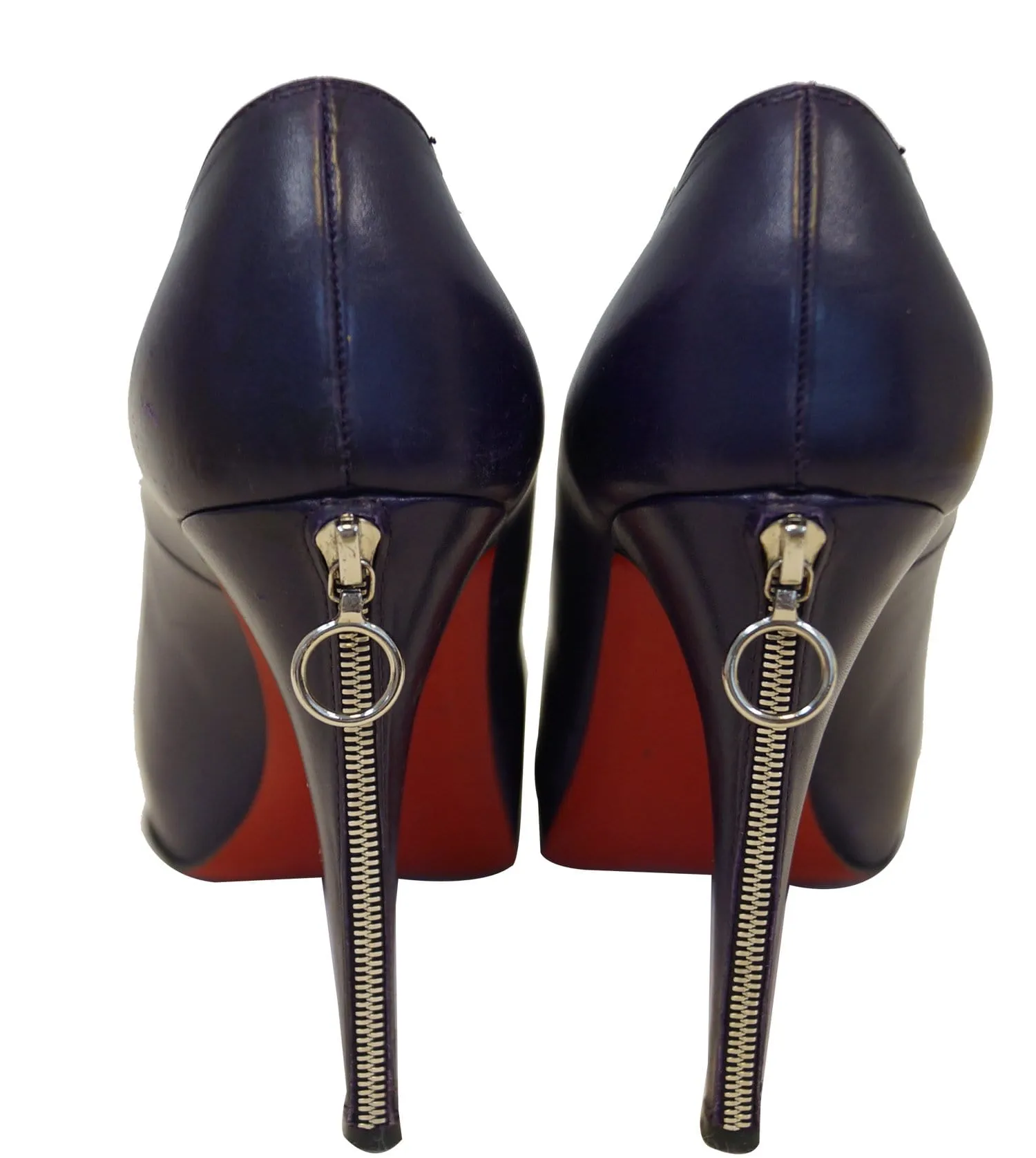 Christian Louboutin Purple Rolandzip Calf Seta Platforms - Sale