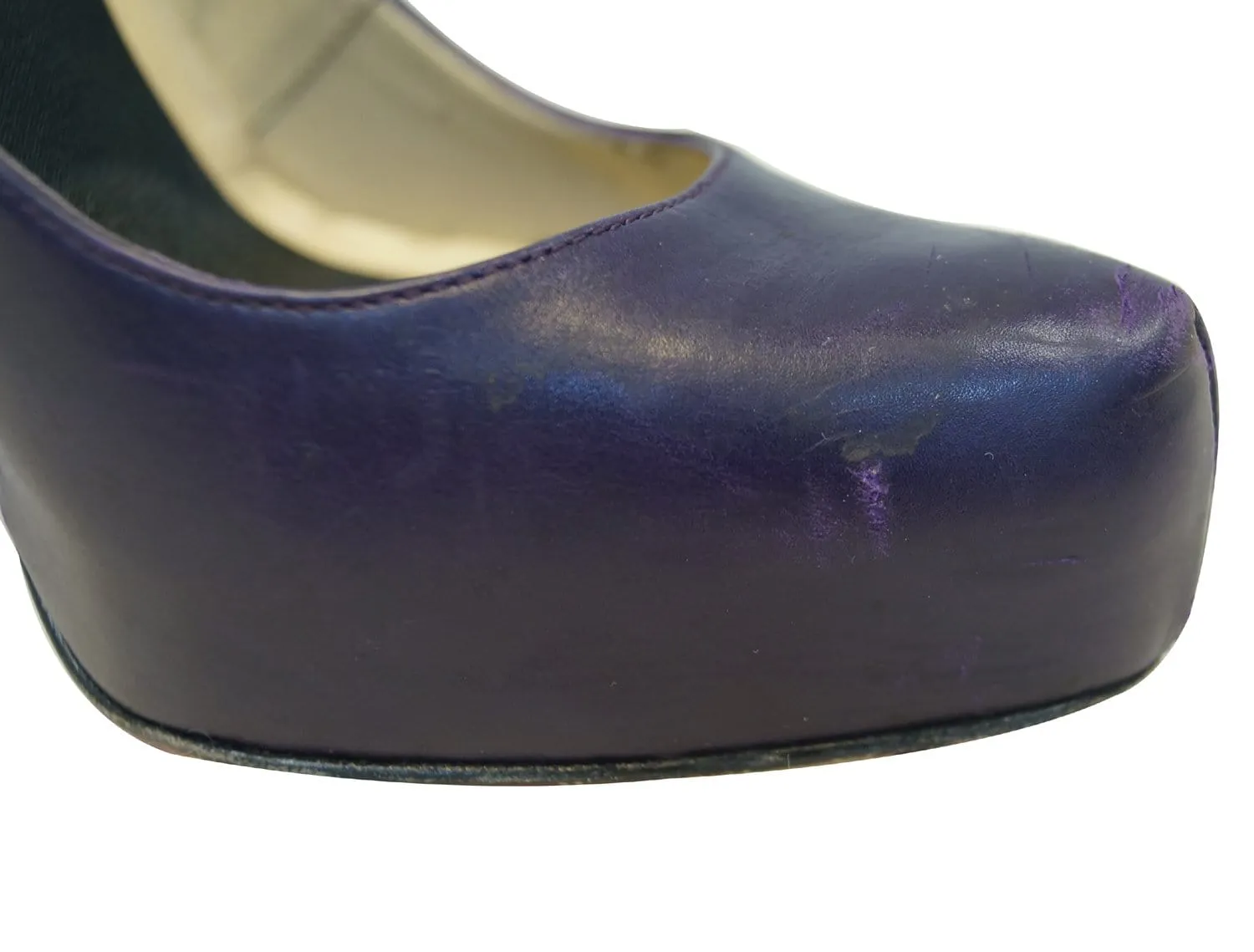 Christian Louboutin Purple Rolandzip Calf Seta Platforms - Sale