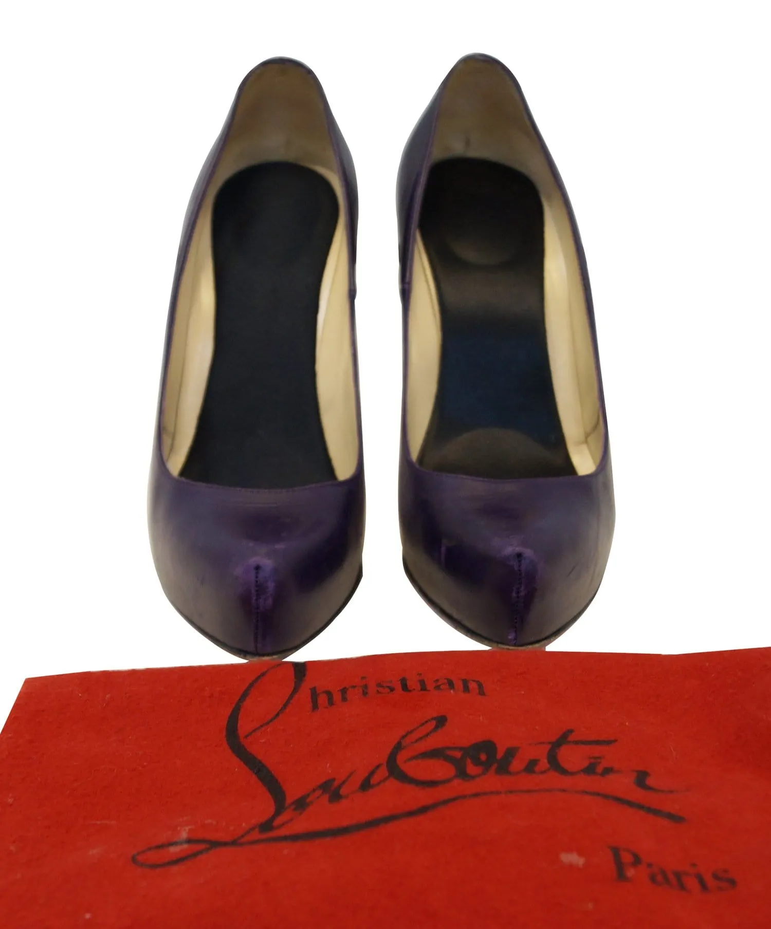 Christian Louboutin Purple Rolandzip Calf Seta Platforms - Sale