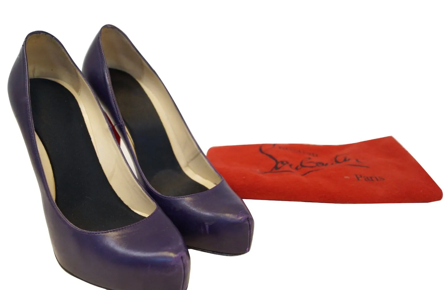Christian Louboutin Purple Rolandzip Calf Seta Platforms - Sale