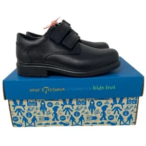 Clarks Boys Black Remi Pace Sneakers Size Wide 8.5 US 25.5 EU Leather NEW NIB
