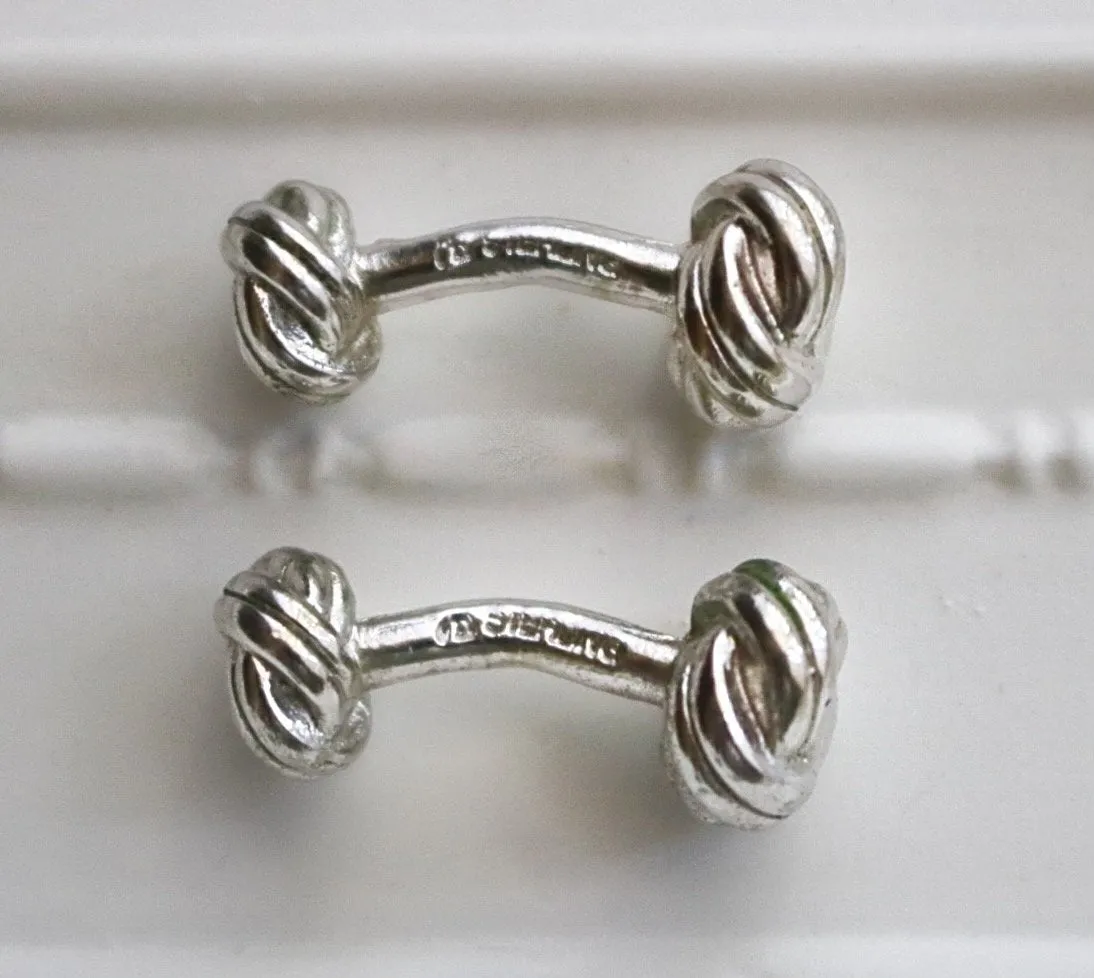 Classic Sterling Silver “Double Knot” Cufflinks