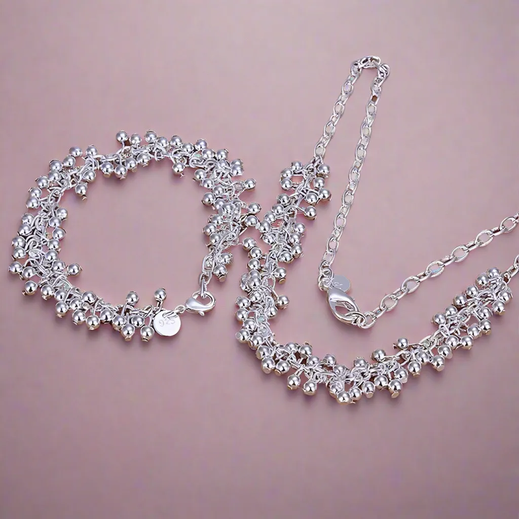 Dangling Charms Necklace & Bracelet Set