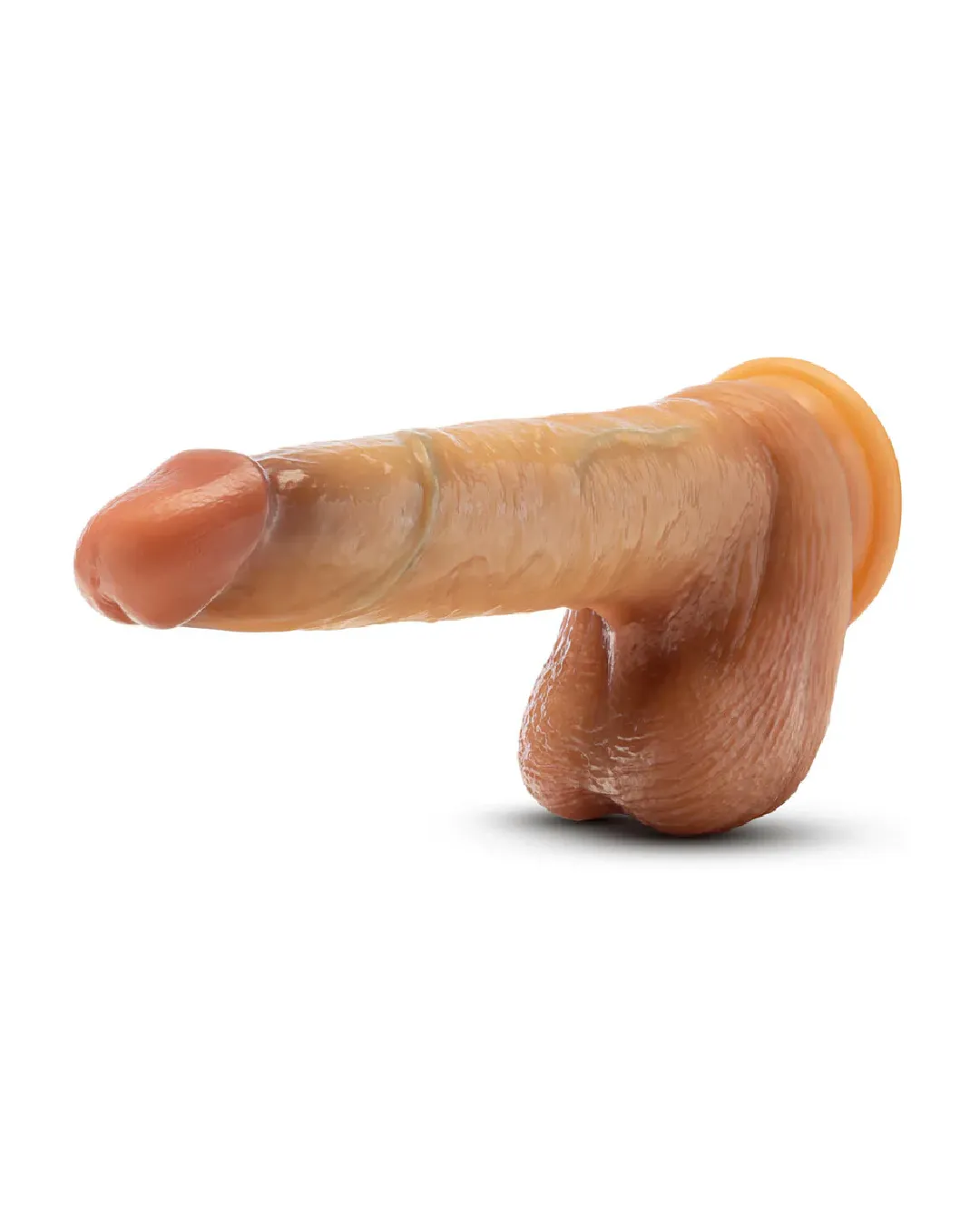 DaVinci Ultra Realistic 8 Inch Silicone Dildo with Sliding Foreskin - Caramel
