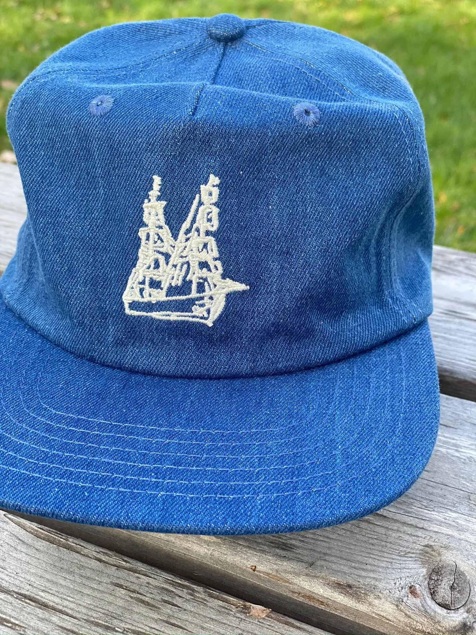 DENIM BLUE UNSTRUCTURED HAT