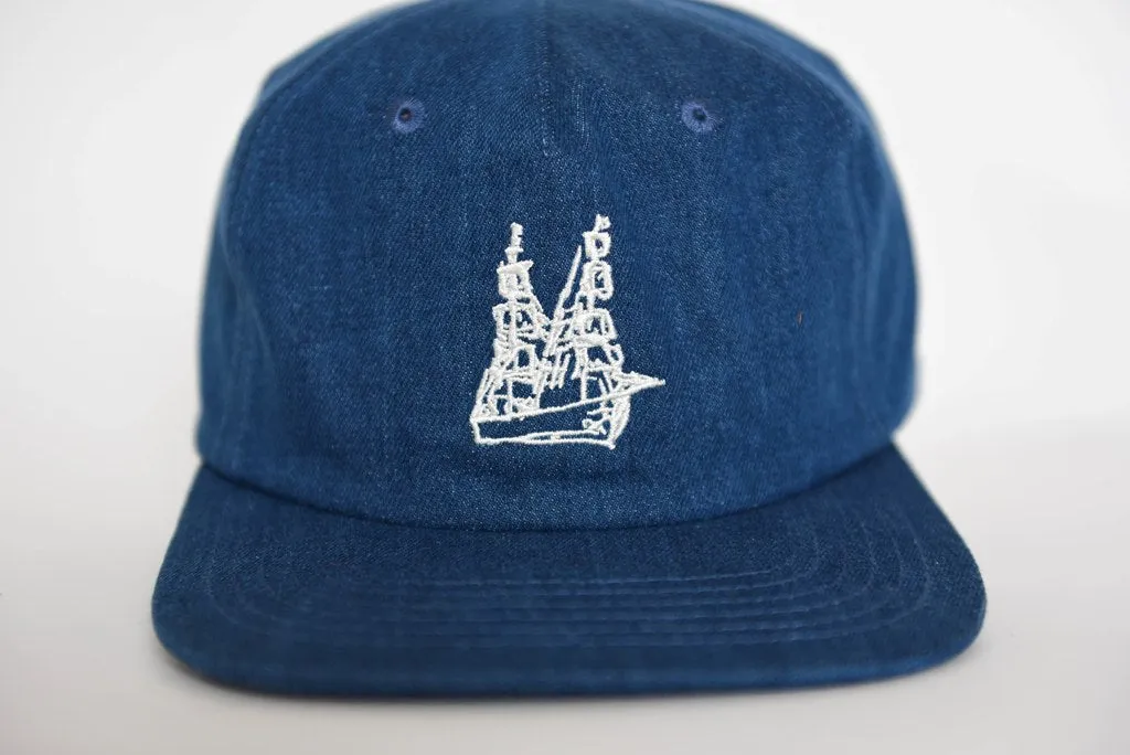 DENIM BLUE UNSTRUCTURED HAT