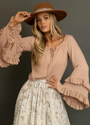 Devina Top in Dusty Rose