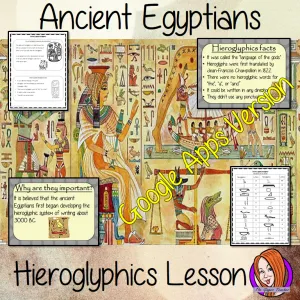 Distance Learning Ancient Egyptian Hieroglyphics Google Slides Lesson