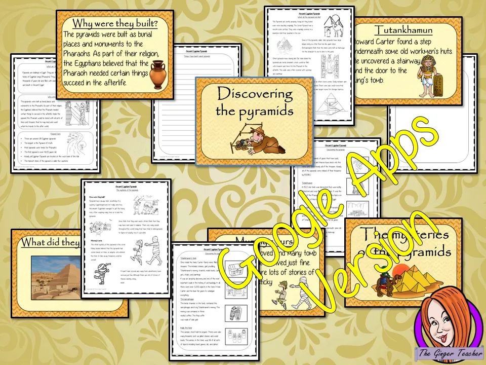 Distance Learning Ancient Egyptian Pyramids Complete Google Slides Lesson