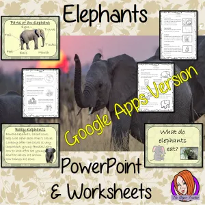 Distance Learning Elephants Google Slides Lesson