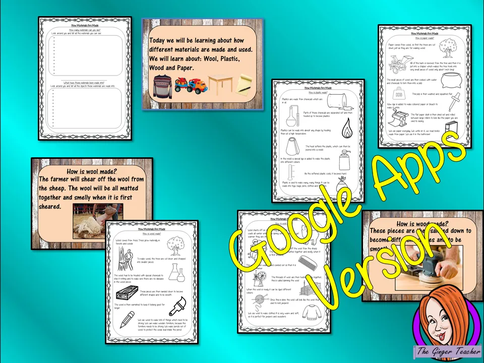 Distance Learning How Materials are Made Google Slides Lesson