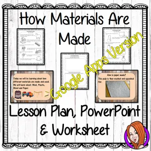 Distance Learning How Materials are Made Google Slides Lesson
