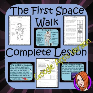 Distance Learning, The First Space Walk, Google Slides Lesson