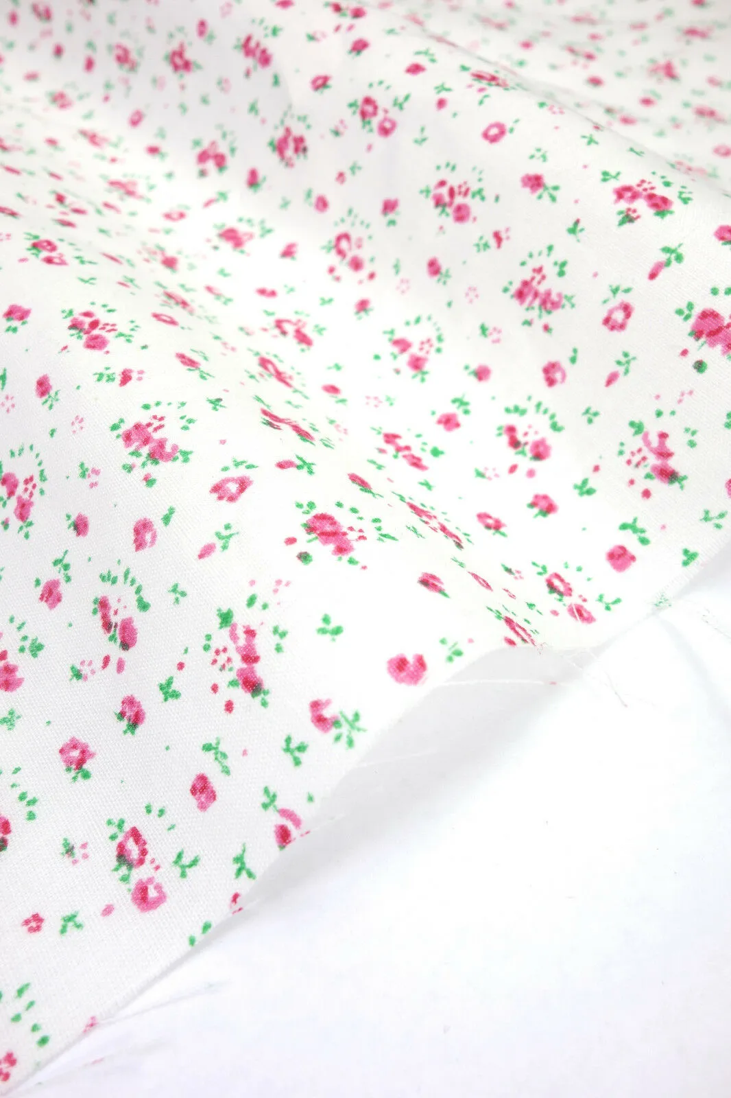 Ditsy Pink Shabby Chic Polycotton Floral Fabric