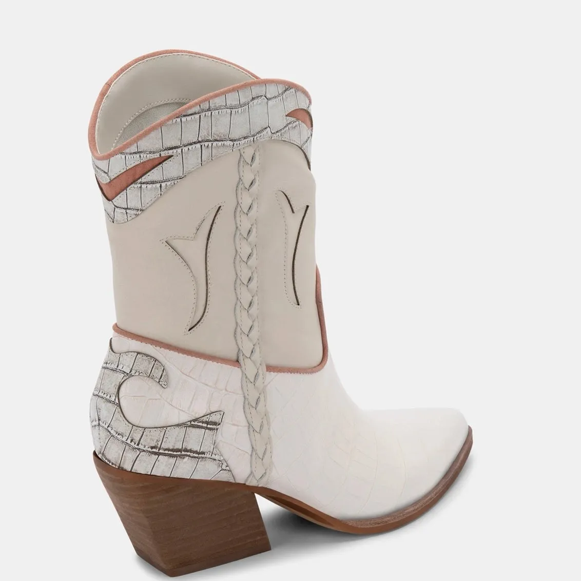 Dolce Vita Loral Croco Boot-ivory