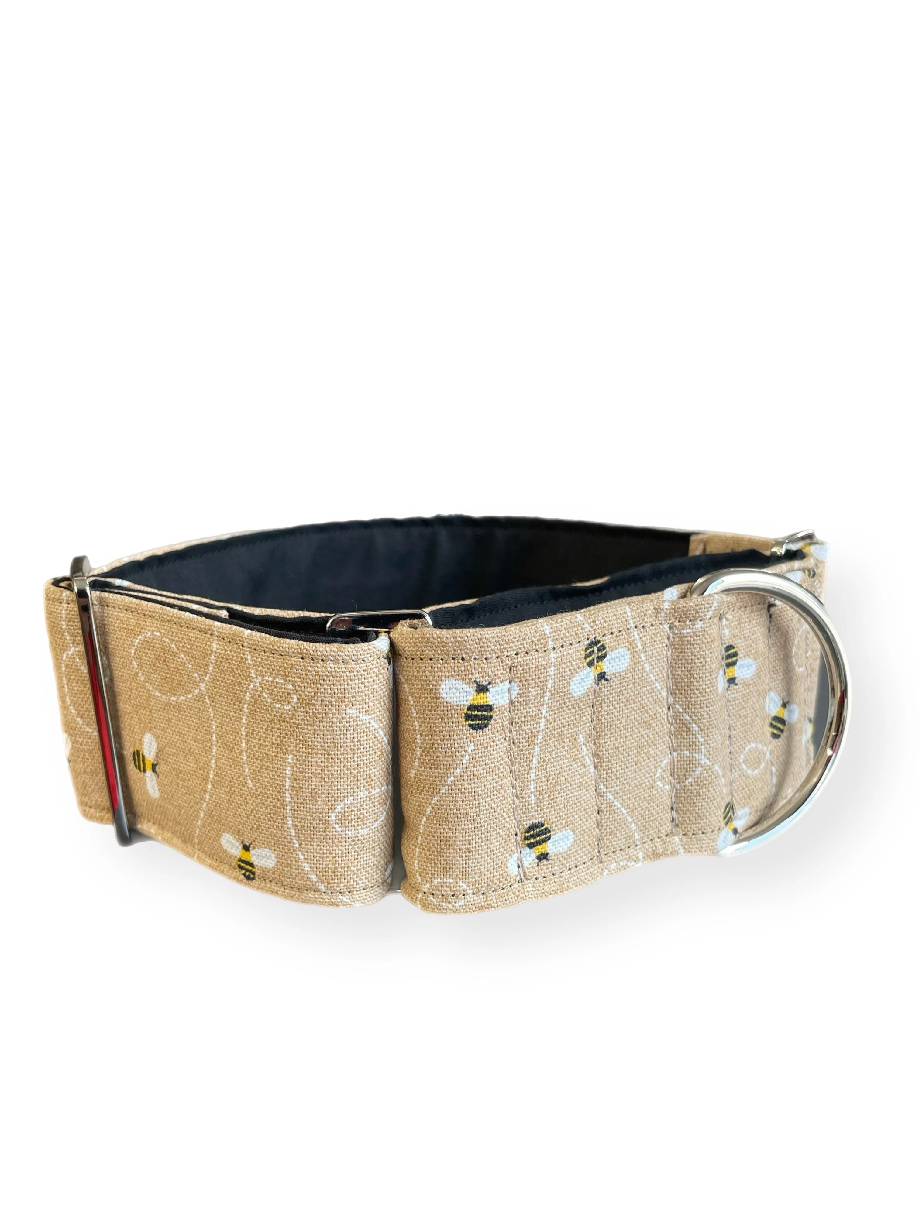 Dont bee beige greyhound Martingale collar cotton covered 50mm width super soft