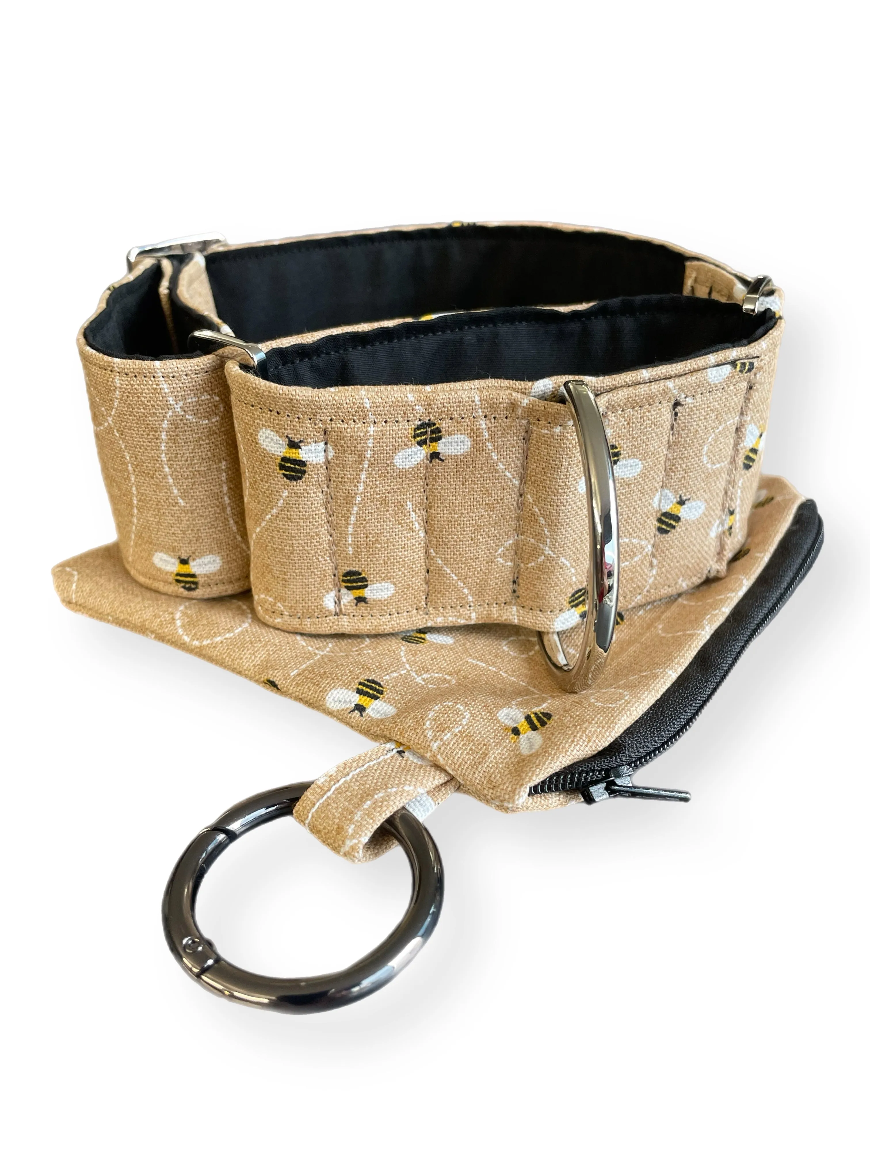 Dont bee beige greyhound Martingale collar cotton covered 50mm width super soft