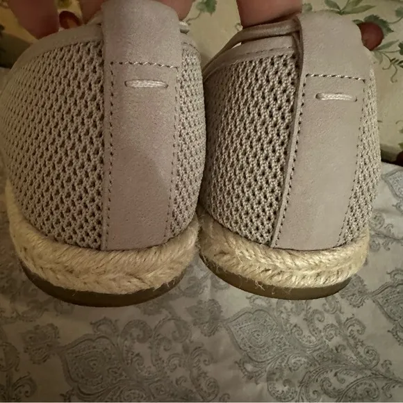 Eileen Fisher Mews Mesh Slip-On Espadrille Beige Open-Toe Sandal