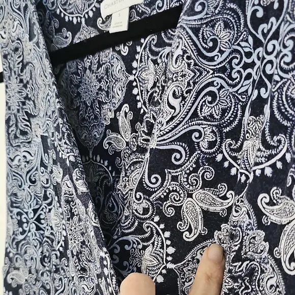 Elegant Black and White Patterned Dress