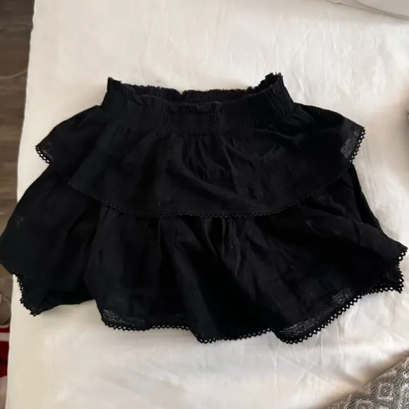 Elegant Black Tiered Skirt