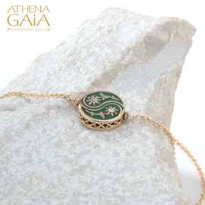 Elegant Enamel Balance Rose Bracelet