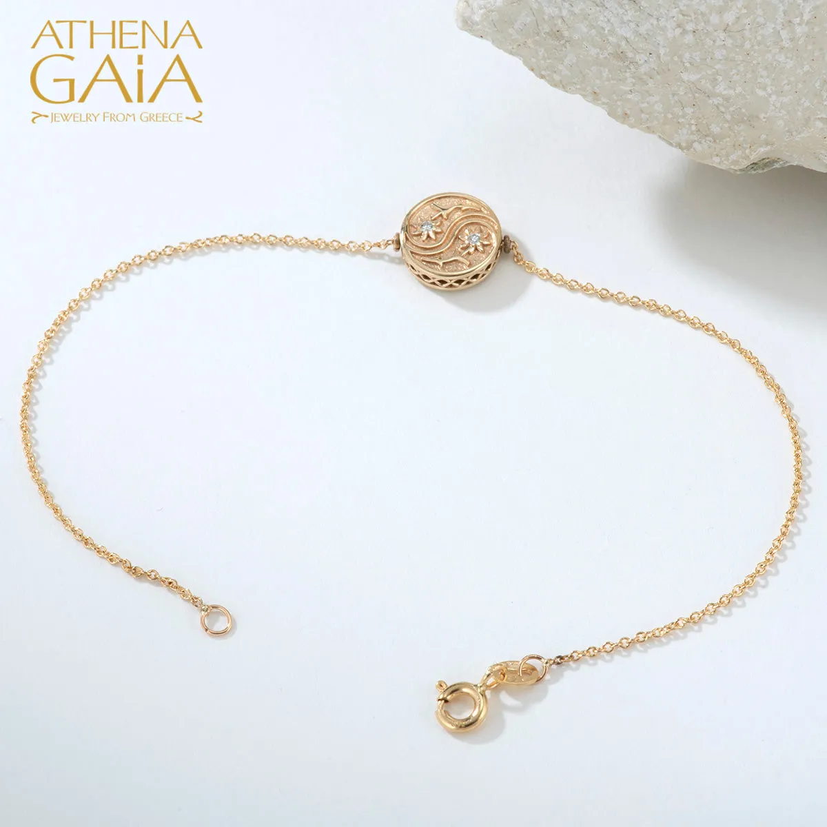 Elegant Enamel Balance Rose Bracelet