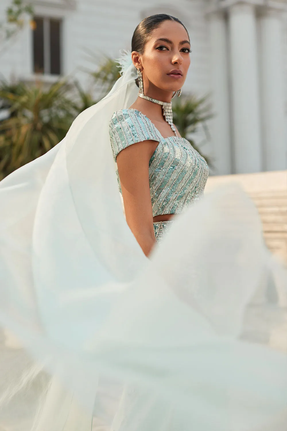 Elegant Indian Wedding Dress in Lehenga Choli Style