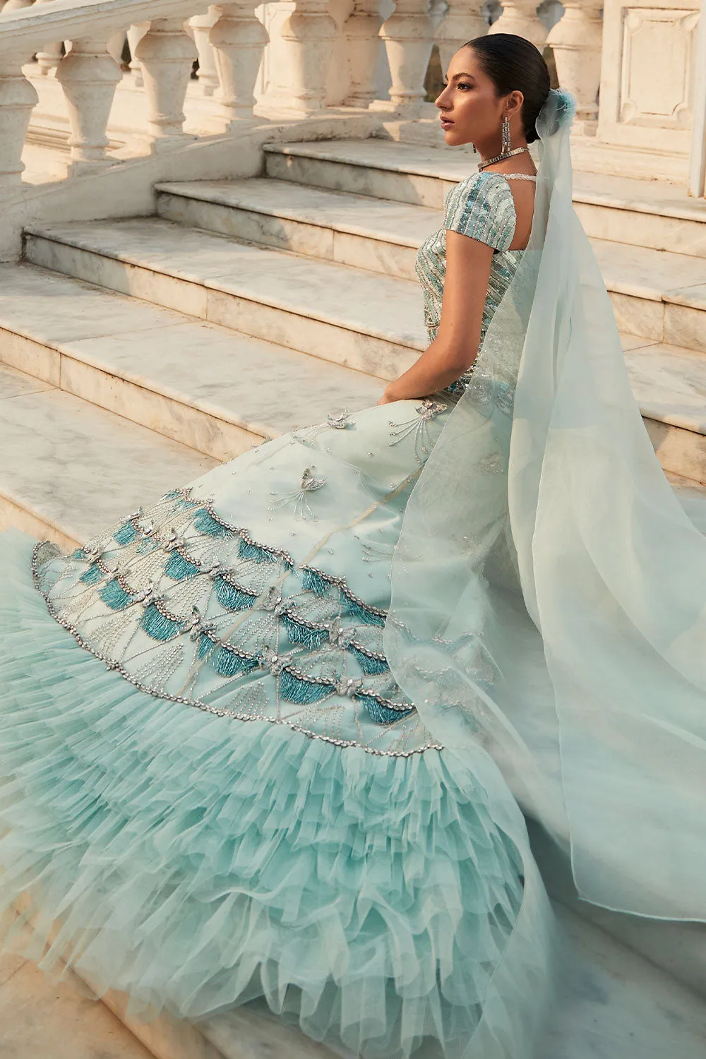 Elegant Indian Wedding Dress in Lehenga Choli Style