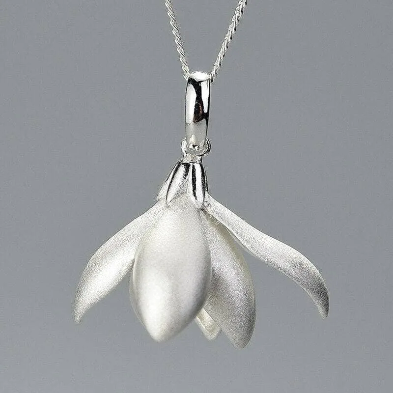 Elegant Magnolia Flower Pendant