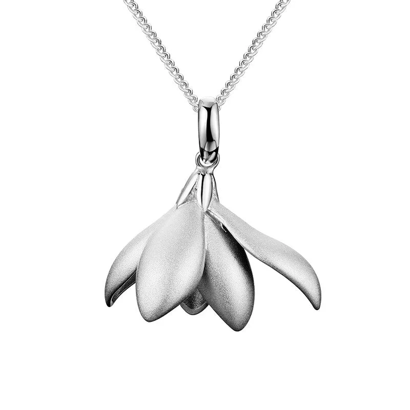 Elegant Magnolia Flower Pendant