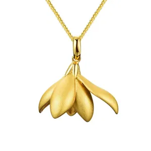 Elegant Magnolia Flower Pendant