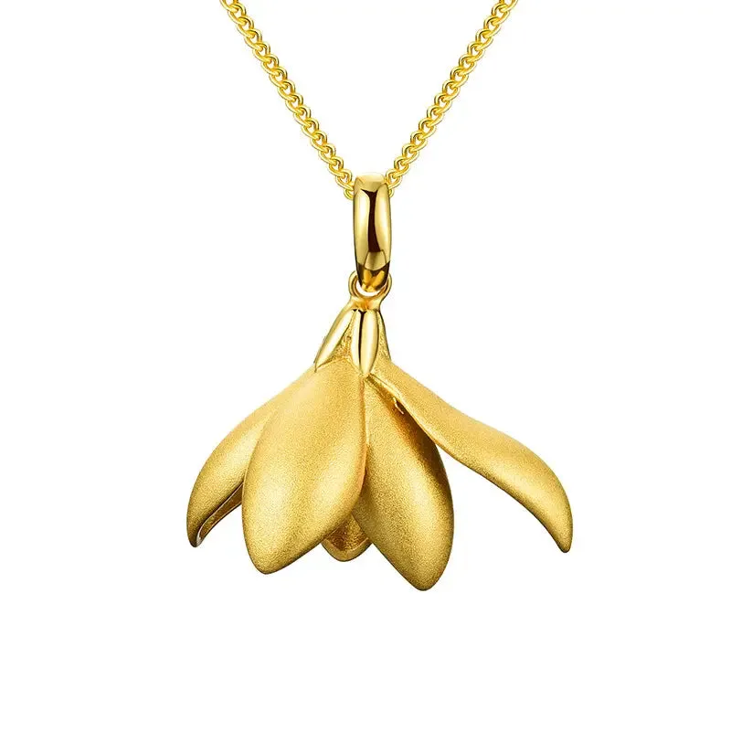 Elegant Magnolia Flower Pendant
