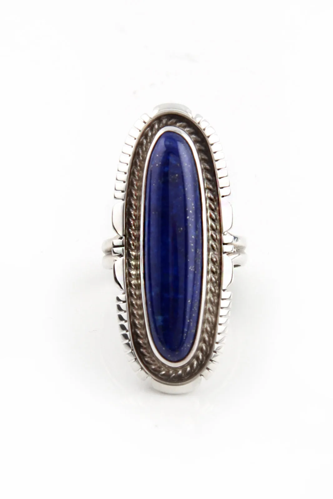 Elegant Navajo Lapis Ring (Size 7)