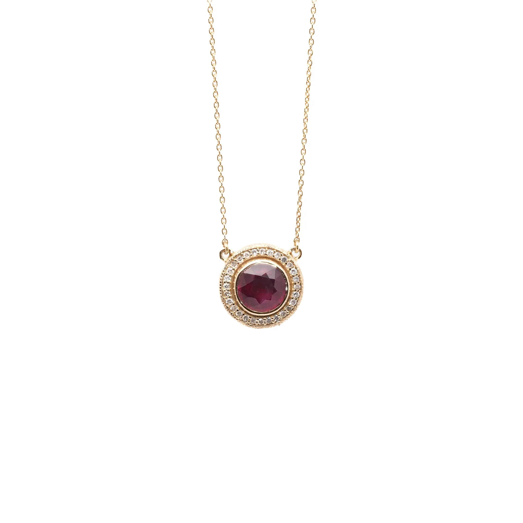 Elegant Ruby & Diamond Necklace