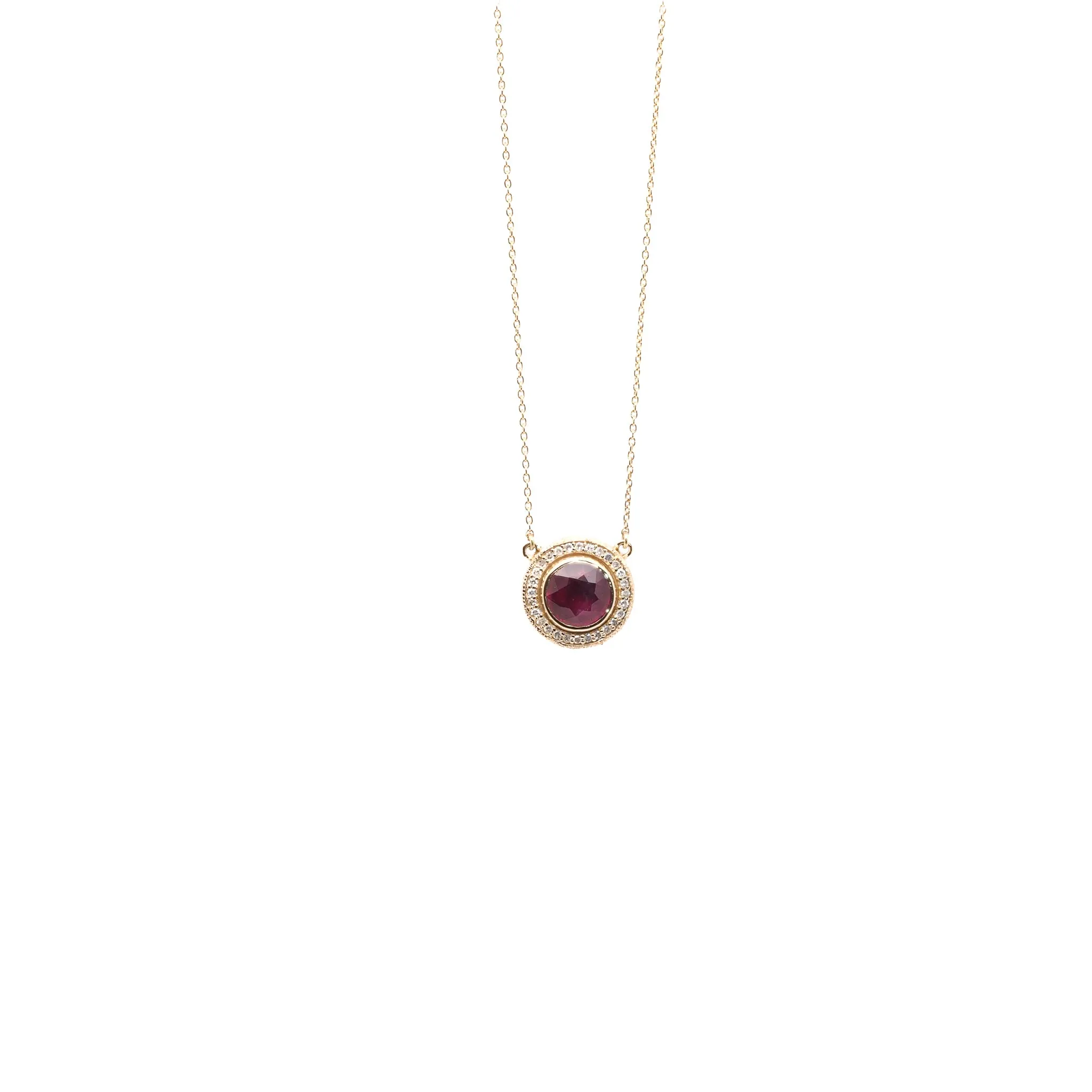 Elegant Ruby & Diamond Necklace