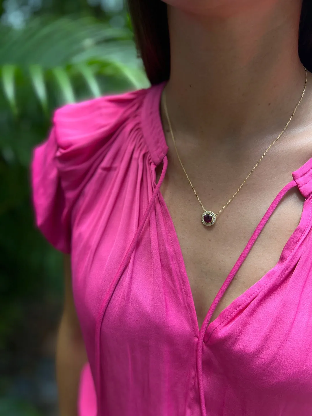 Elegant Ruby & Diamond Necklace
