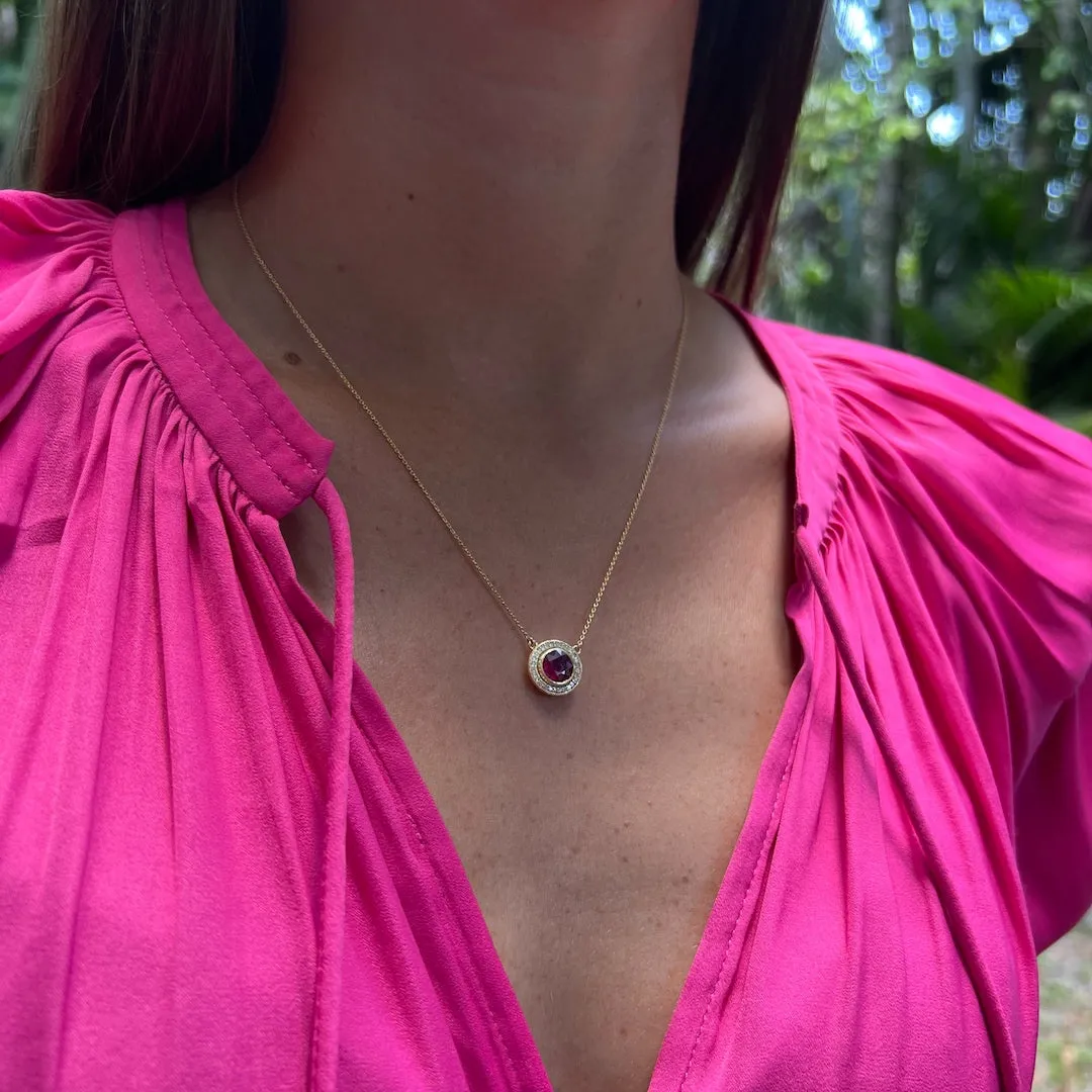 Elegant Ruby & Diamond Necklace