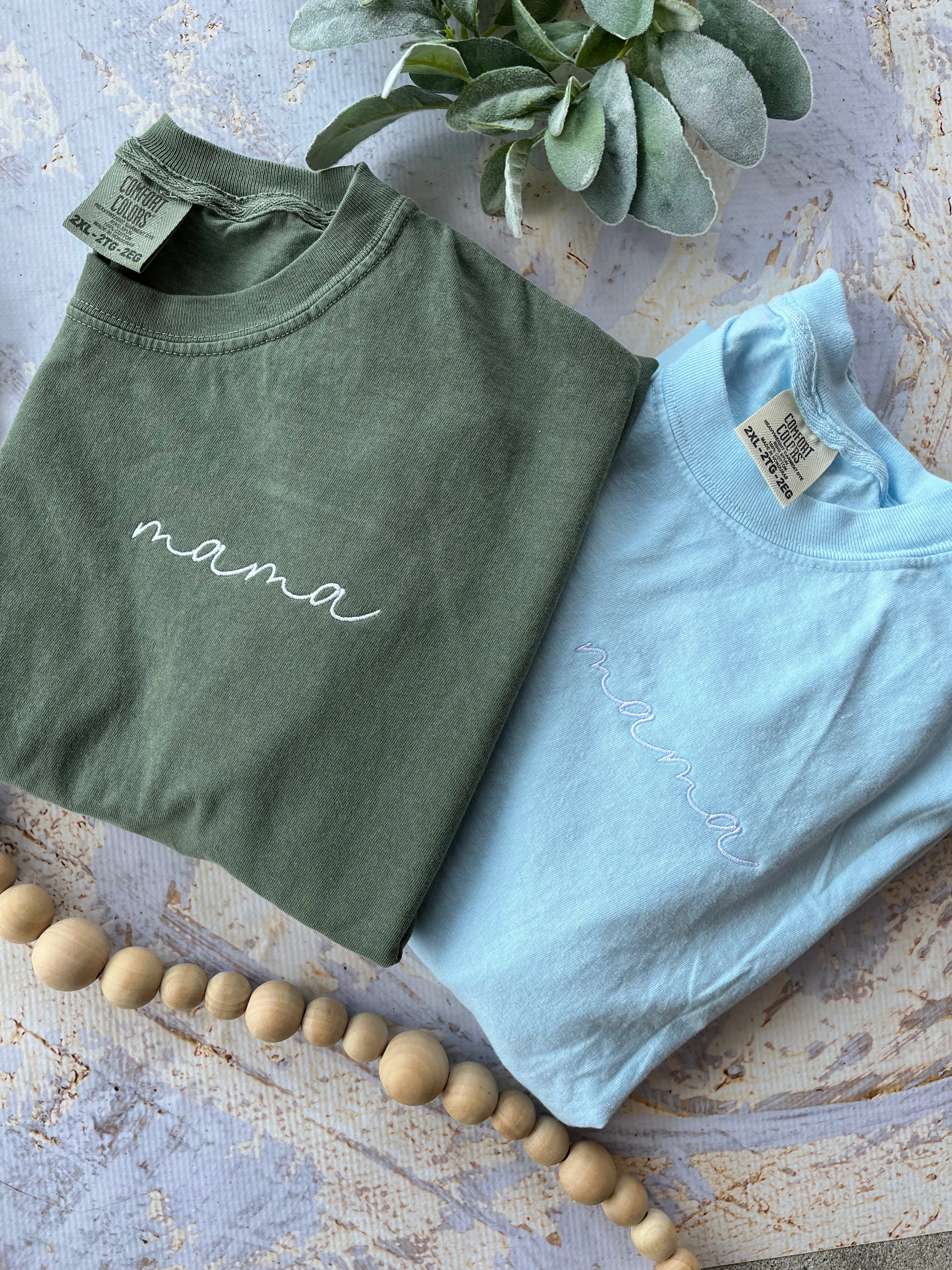 Embroidered Minimalist Mama Tee