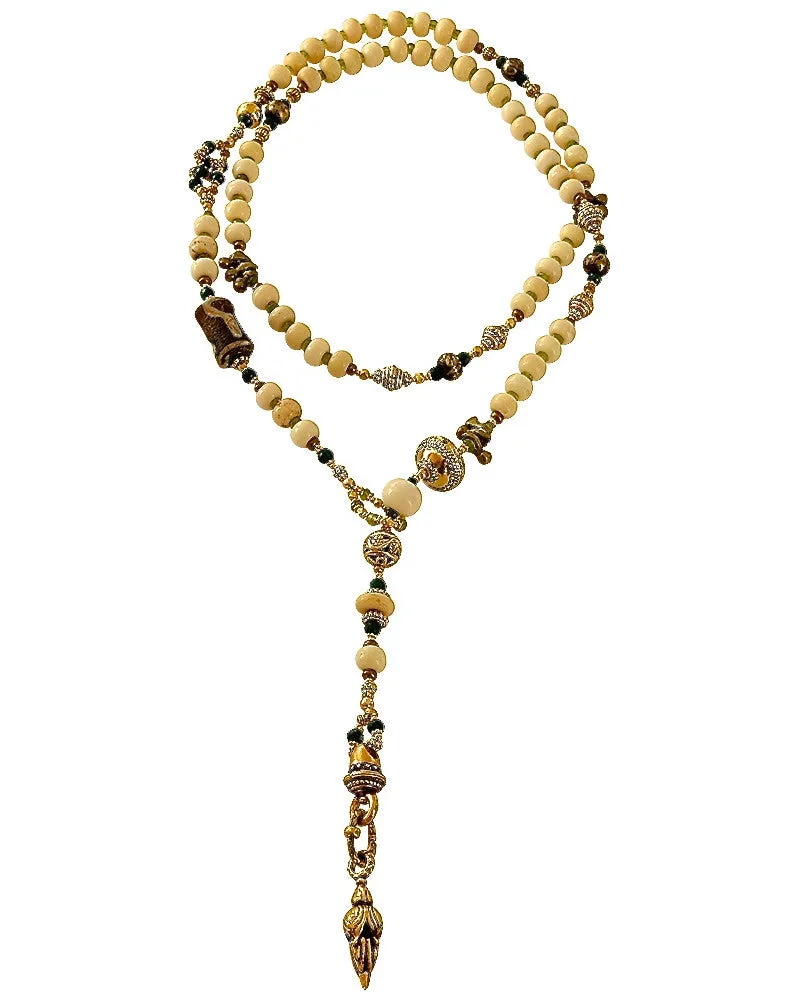 Emerald and Peridot Lariat Necklace