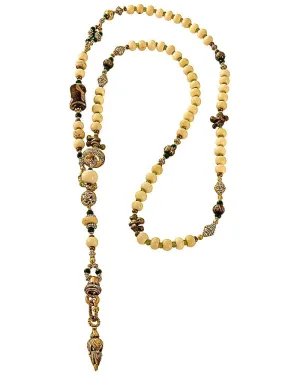 Emerald and Peridot Lariat Necklace