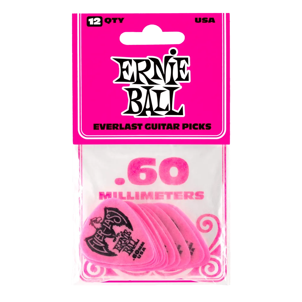 Ernie Ball Everlast picks .60mm (12 Pack)
