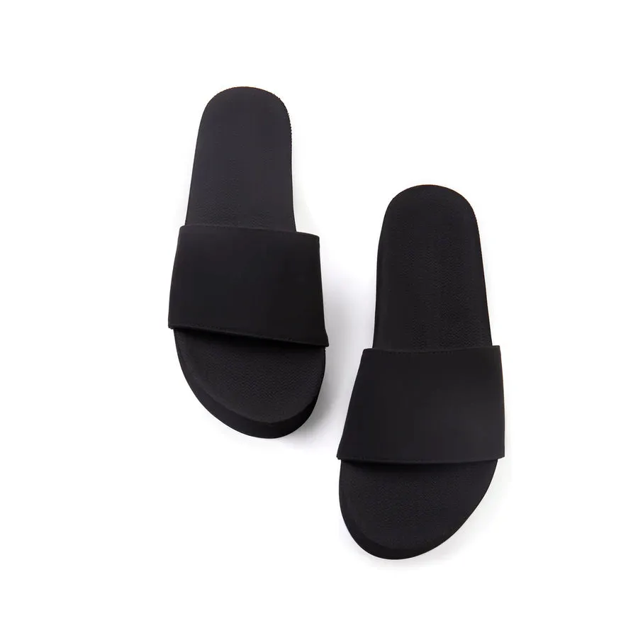 ESSNTLS Womens PLATFORM Slides - Black