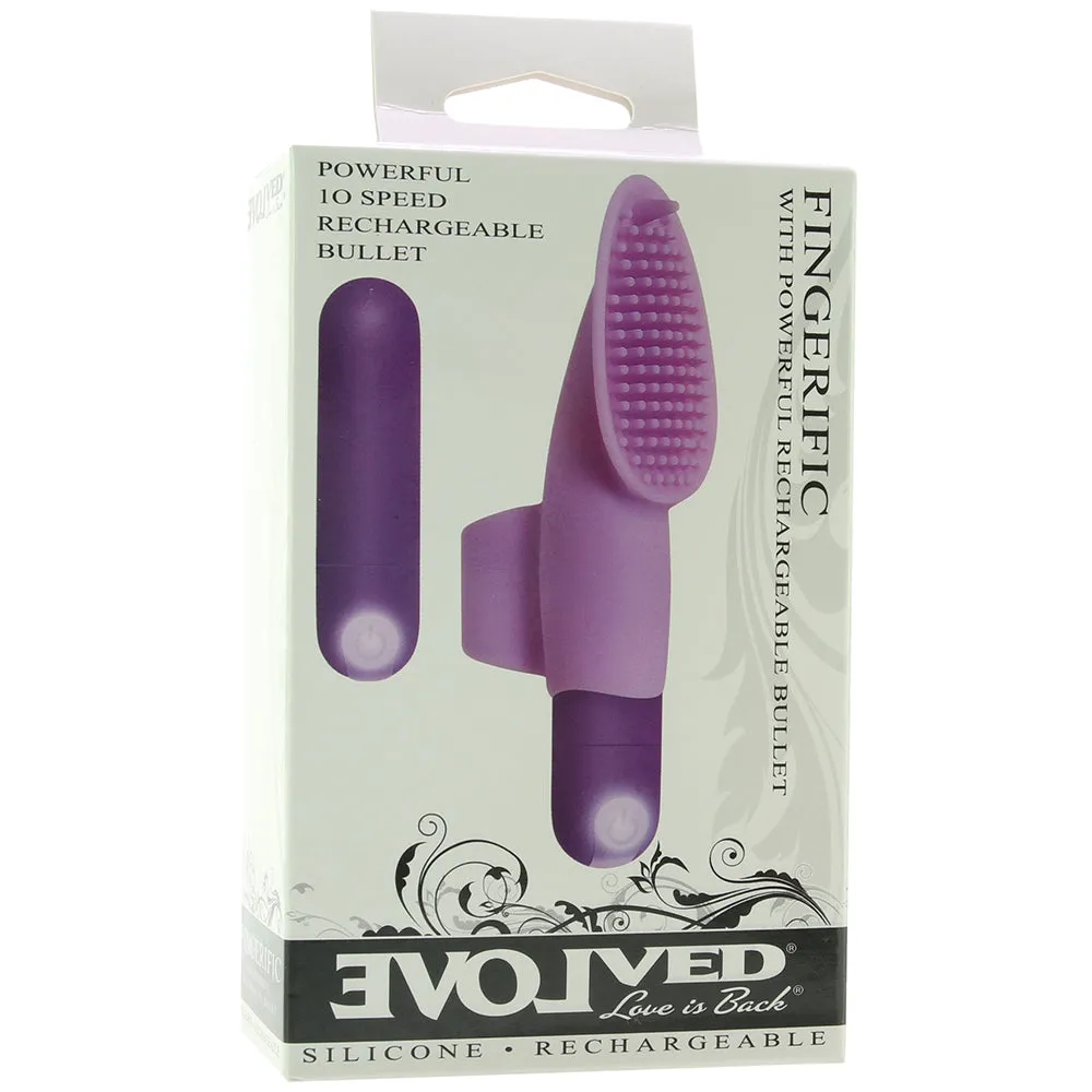 Evolved Fingerific Rechargeable Silicone Finger Vibrator Purple