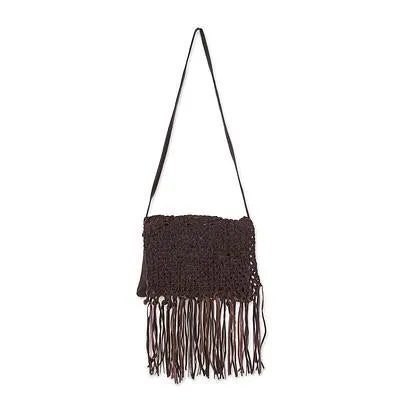 'Expresso Delight' Handcrafted Textured Leather Sling