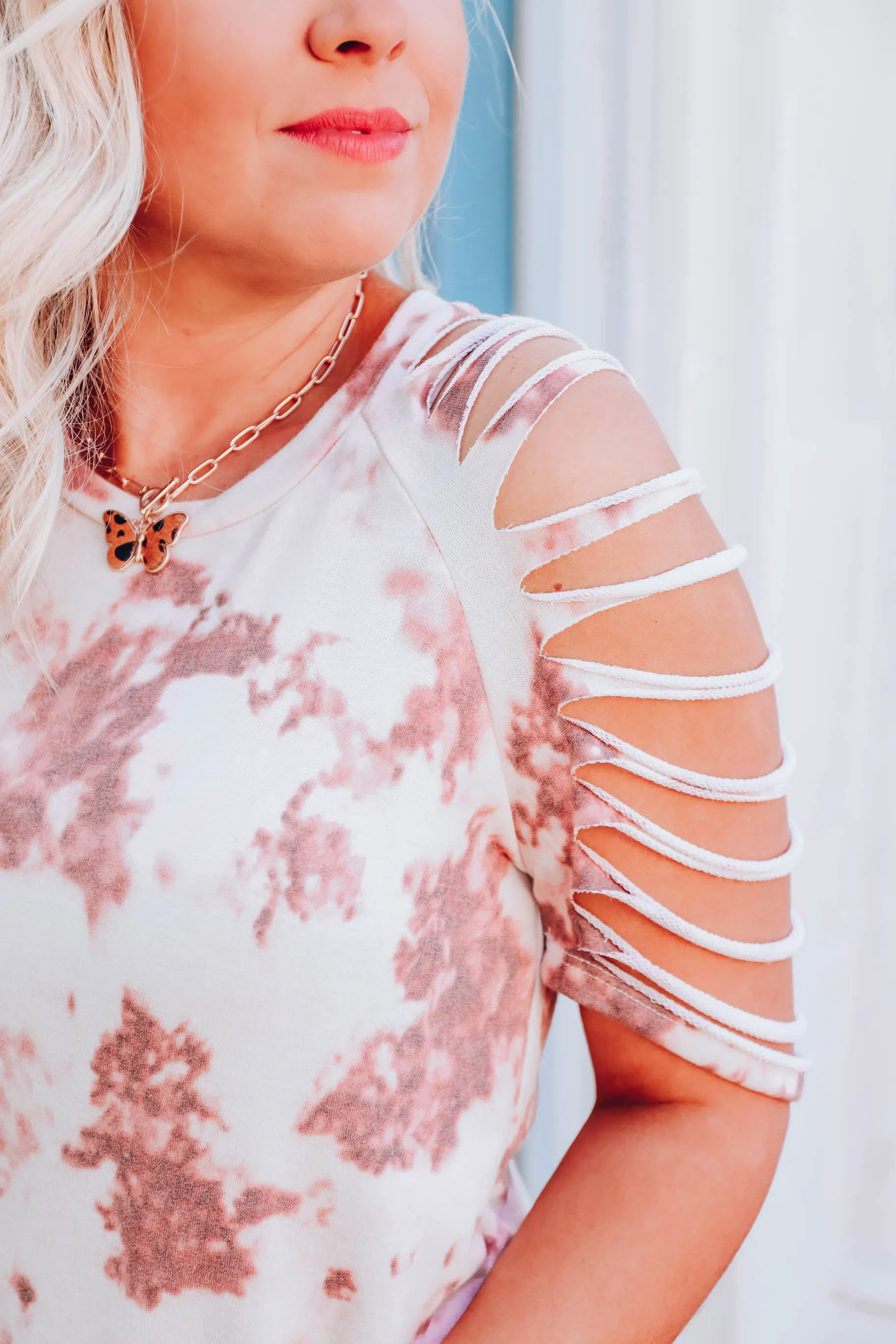 Florence Laser Cut Top - Rust