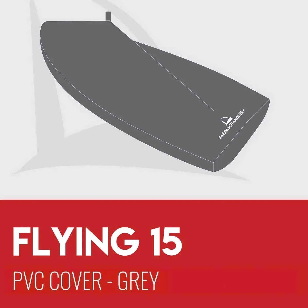 Flying 15 Boat Cover - Boom Up - PVC Grey